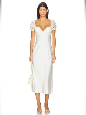 NWT! LPA Nicola Midi Dress in Cream